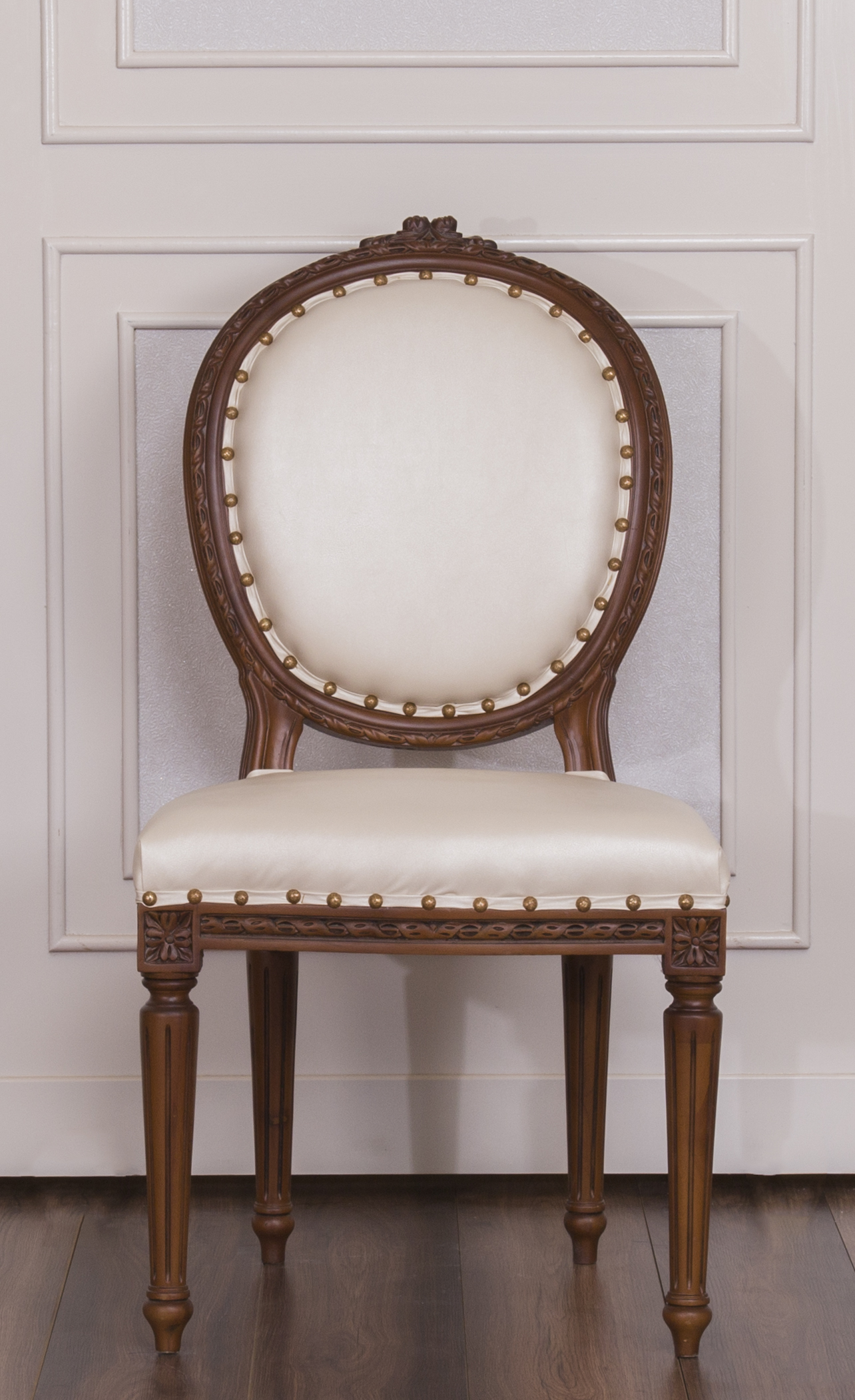 Dark Wood & Champagne Haurun Dining Chair